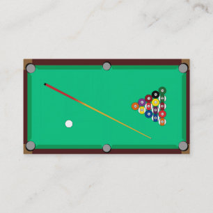 Pool Table Business Card