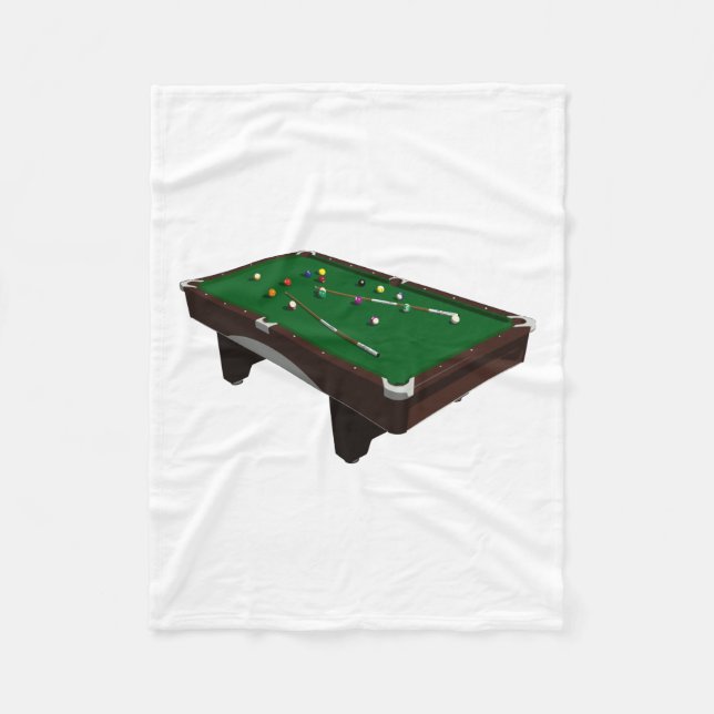 Pool Table Fleece Blanket (Front)