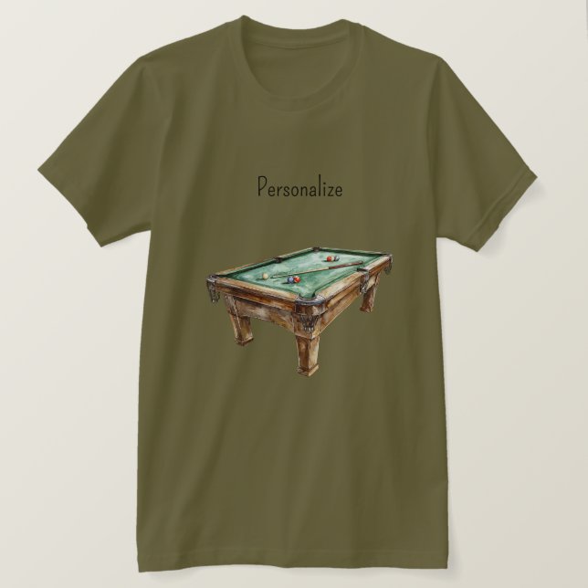 Pool Table T-Shirt (Design Front)