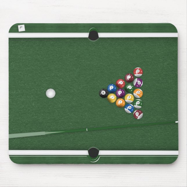 Pool Table with Balls Mouse Pad (Front)