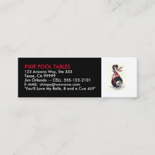 POOL TABLES & BILLIARDS - BUSINESS CARD TEMPLATE