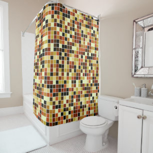 Pool Tiles, Brown Mosaic Tiles, Geometric Pattern