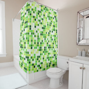 Pool Tiles, Green Mosaic Tiles, Geometric Pattern
