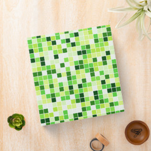 Pool Tiles, Green Mosaic Tiles, Geometric Pattern Binder