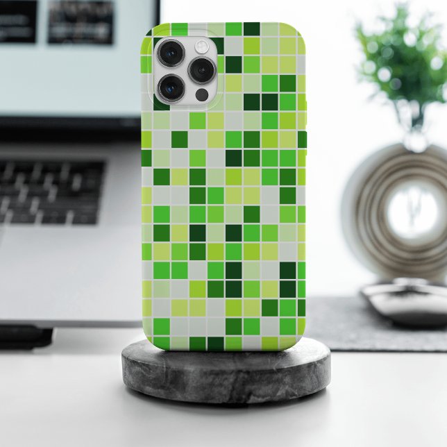 Pool Tiles, Green Mosaic Tiles, Geometric Pattern Case-Mate iPhone Case (Creator Uploaded)