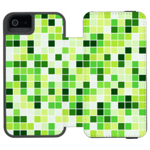 Pool Tiles, Green Mosaic Tiles, Geometric Pattern Incipio Watson™ iPhone 5 Wallet Case
