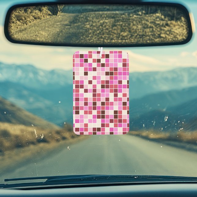 Pool Tiles, Pink Mosaic Tiles, Geometric Pattern Air Freshener (Creator Uploaded)