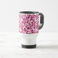 Pool Tiles, Pink Mosaic Tiles, Geometric Pattern