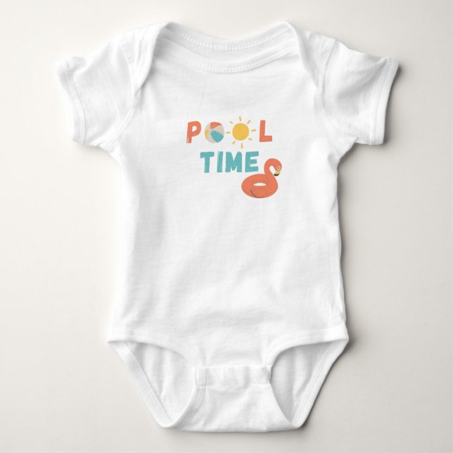 pool time. Baby Bodysuits & One-Pieces (Front)