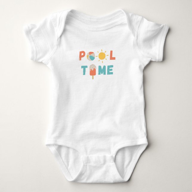 pool time. Baby Bodysuits & One-Pieces (Front)