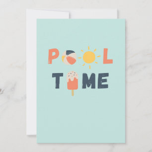 pool time. Invitations & Announcements
