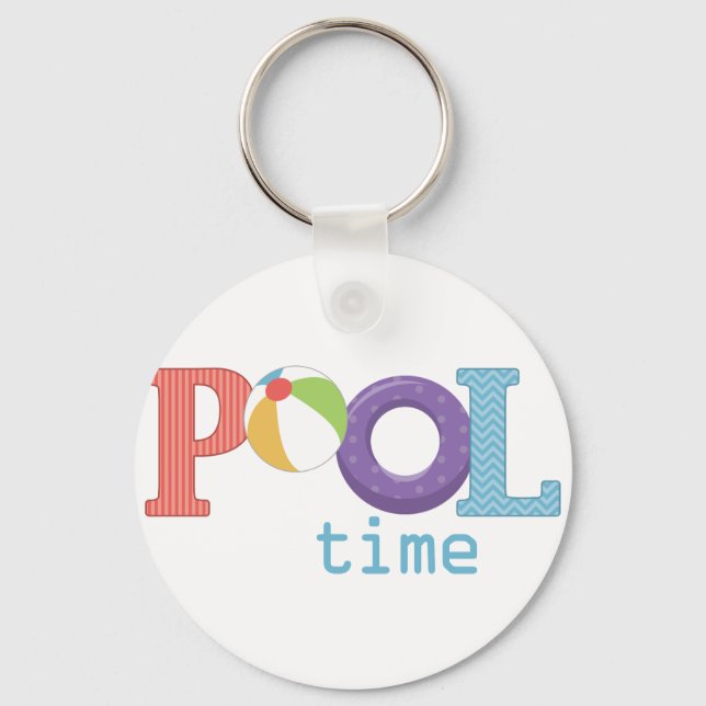 Pool Time Keychain (Front)