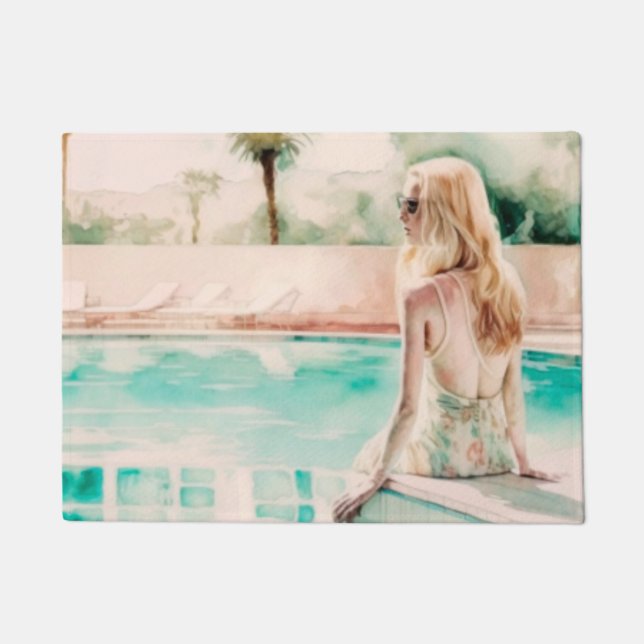 Pool vacation doormat (Front)