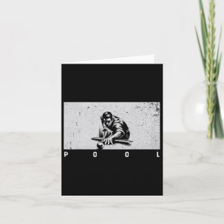 Pool Vintage Billiards Pool Player Funny Billiards Card