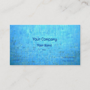 Pool Water add QR Business Card