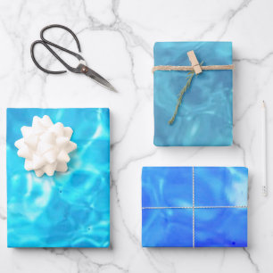 Pool Water Fun   Blue   Filters   Wrapping Paper Sheet