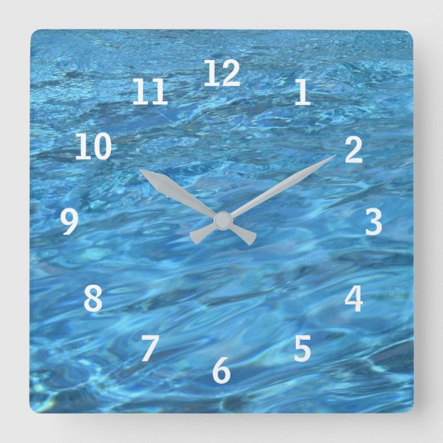 Pool Waters Wall Clock (Front)