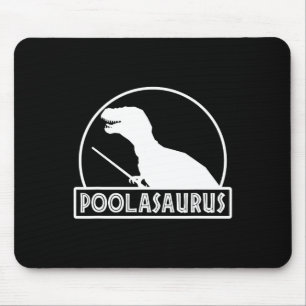 Poolasaurus Billiard Player Dinosaur Snooker Eight Mouse Pad