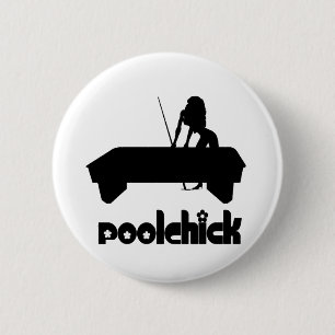 PoolChick Logo 2 Inch Round Button