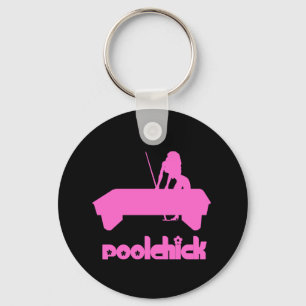 PoolChick Logo Keychain