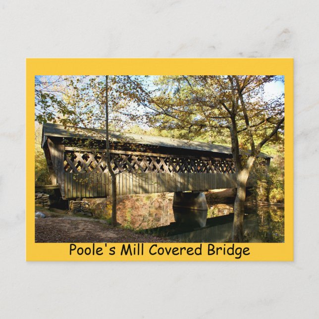 Poole's Mill Covered Bridge Postcard (Front)