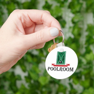 Poolroom Billiards Classic 8 Ball Keychain