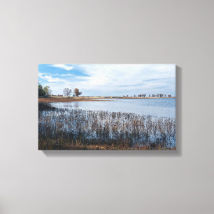 pools and marshes at necedah canvas print