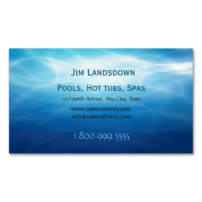 Pools Spa  Carte de visite personnalisé (devant)
