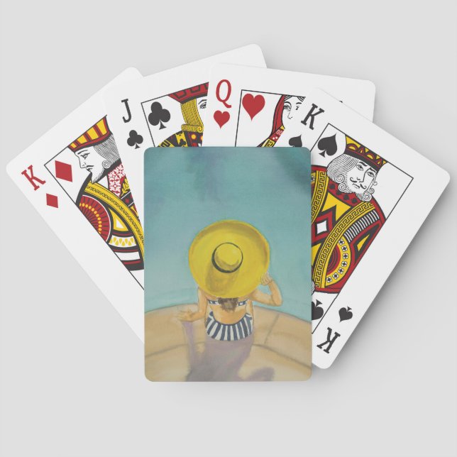 Poolside Beauty  Playing Cards (Back)
