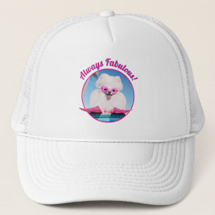 Poolside Dog In Flippers Trucker Hat
