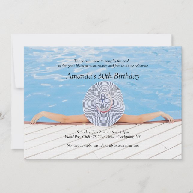 Poolside Invitation (Front)