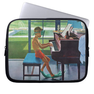 Poolside Piano Practice Laptop Sleeve