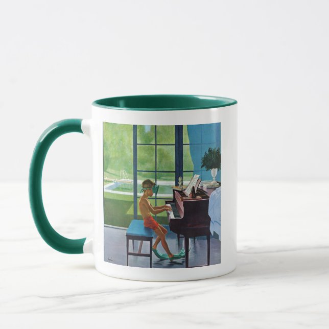 Poolside Piano Practice Mug (Left)