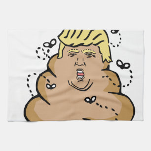poop donald trump kitchen towel