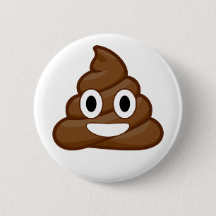 poop emoji 2 inch round button