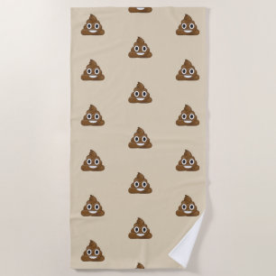 Poop Emoji Beach Towel