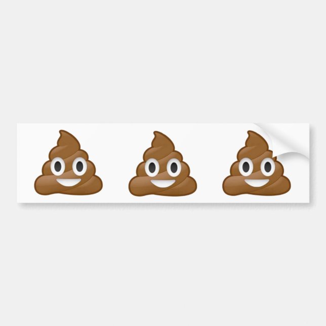 Poop emoji bumper sticker (Front)