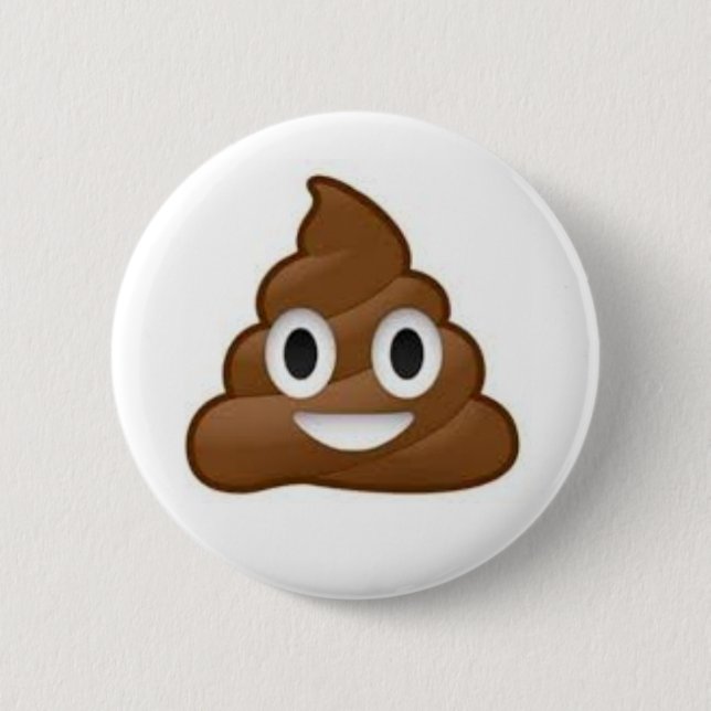 Poop Emoji Button (Front)