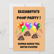 POOP emoji happy birthday party