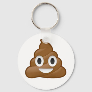 Poop emoji keychain