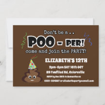 POOP emoji kids birthday party