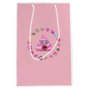 poop emoji medium gift bag