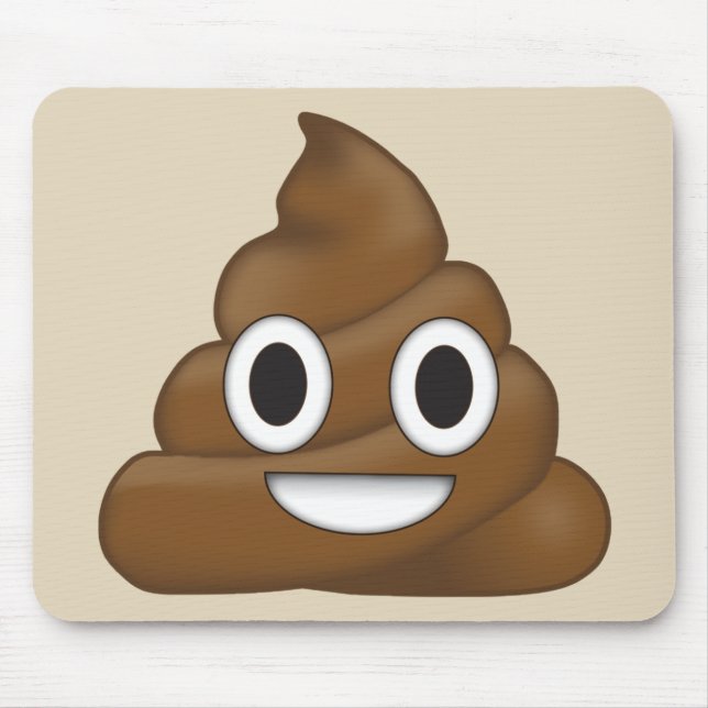 Poop Emoji Mouse Pad (Front)