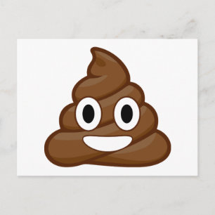 poop emoji postcard