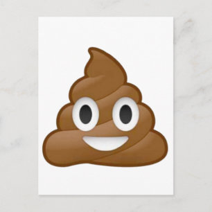 Poop emoji postcard