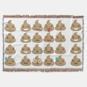 poop emoji throw blanket