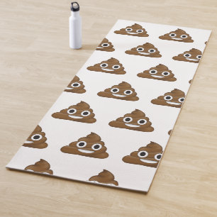 Poop emoji yoga mat