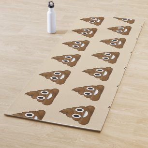 Poop emoji yoga mat