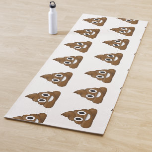 Poop emoji yoga mat