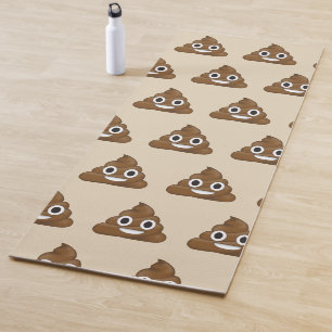 Poop emoji yoga mat